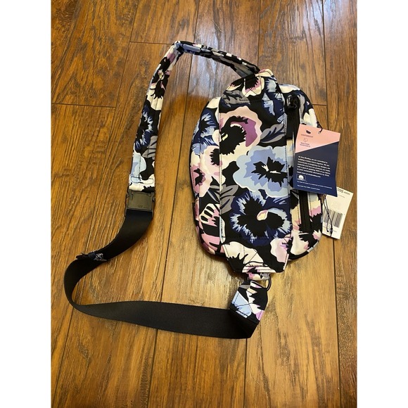 New Vera Bradley Plum Pansies Utility Sling Backpack MSRP 60$ Small Lightweight main image 4